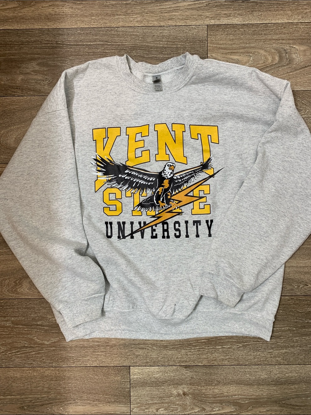 Gildan Gray Kent State University Crewneck Sweatshirt